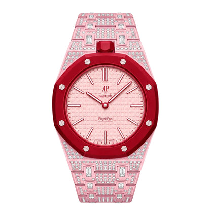 Royal Oak Pop Exclusif Boîtier en Biocéramique & Bracelet en Biocéramique Entièrement Diamanté