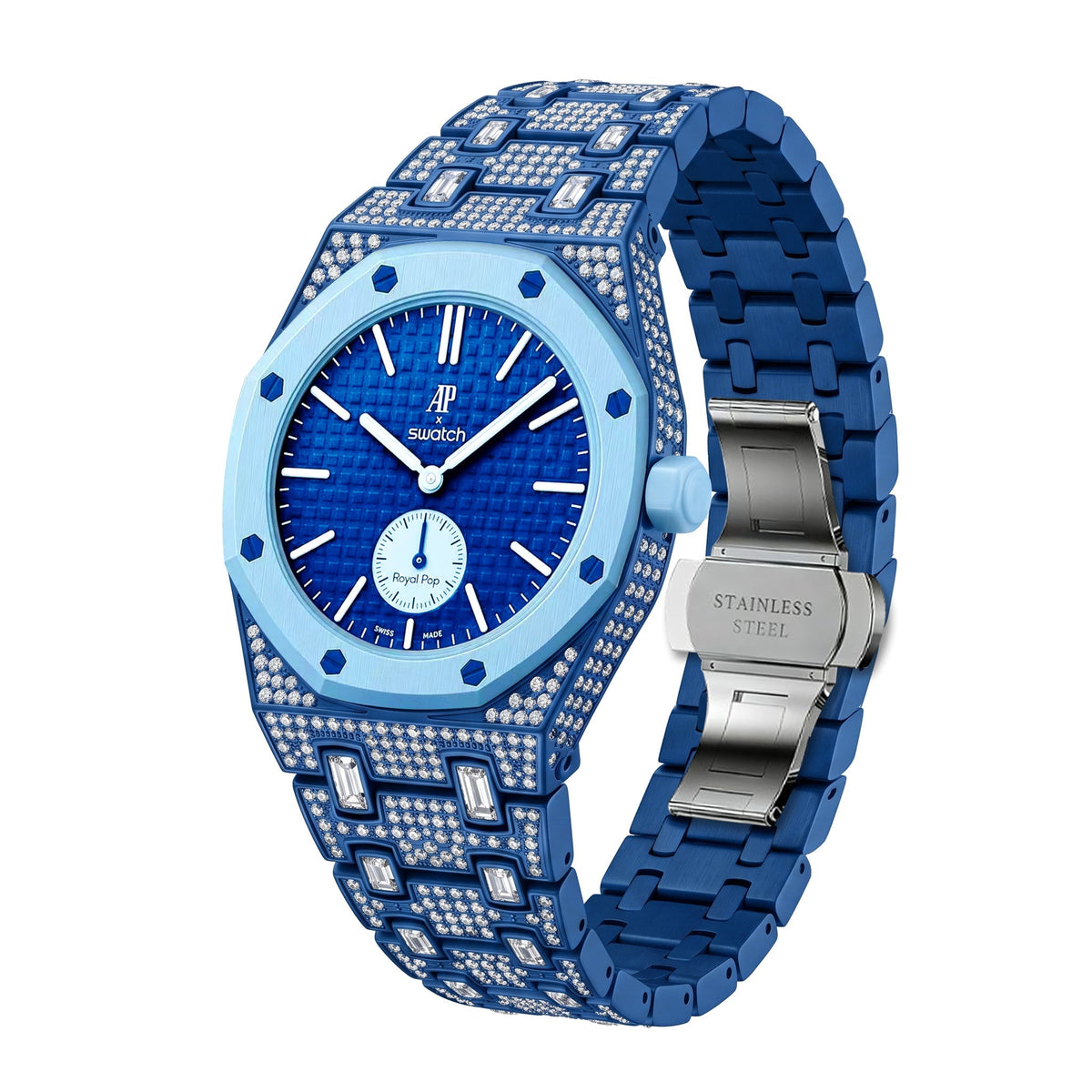 Royal Oak Pop Exclusif Boîtier en Biocéramique & Bracelet en Biocéramique Entièrement Diamanté