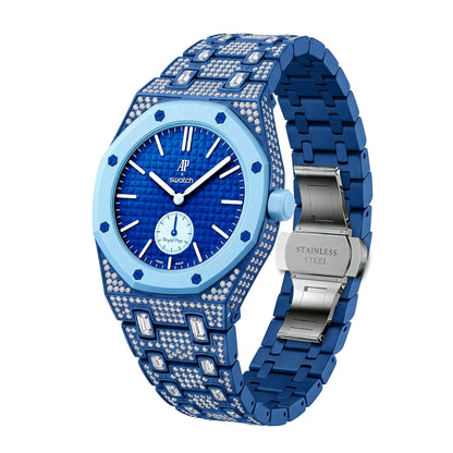 Royal Oak Pop Exclusif Boîtier en Biocéramique & Bracelet en Biocéramique Entièrement Diamanté
