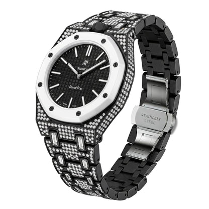 Royal Oak Pop Exclusif Boîtier en Biocéramique & Bracelet en Biocéramique Entièrement Diamanté
