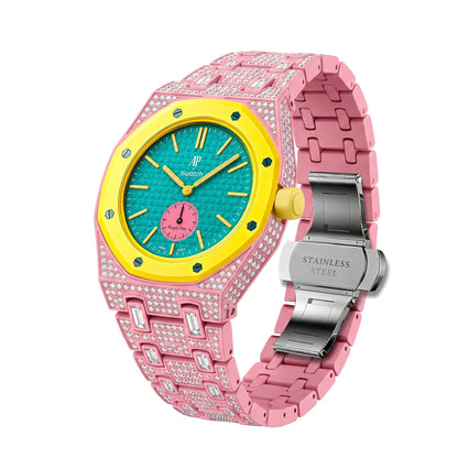 Royal Oak Pop Exclusif Boîtier en Biocéramique & Bracelet en Biocéramique Entièrement Diamanté