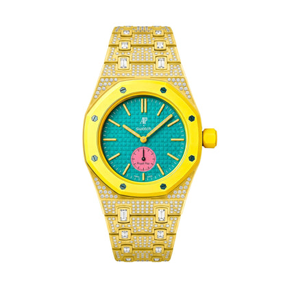 Royal Oak Pop Exclusif Boîtier en Biocéramique & Bracelet en Biocéramique Entièrement Diamanté