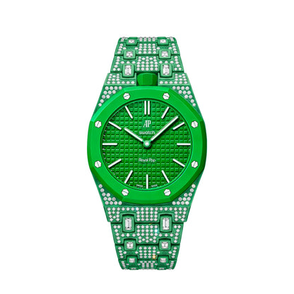 Royal Oak Pop Exclusif Boîtier en Biocéramique & Bracelet en Biocéramique Entièrement Diamanté