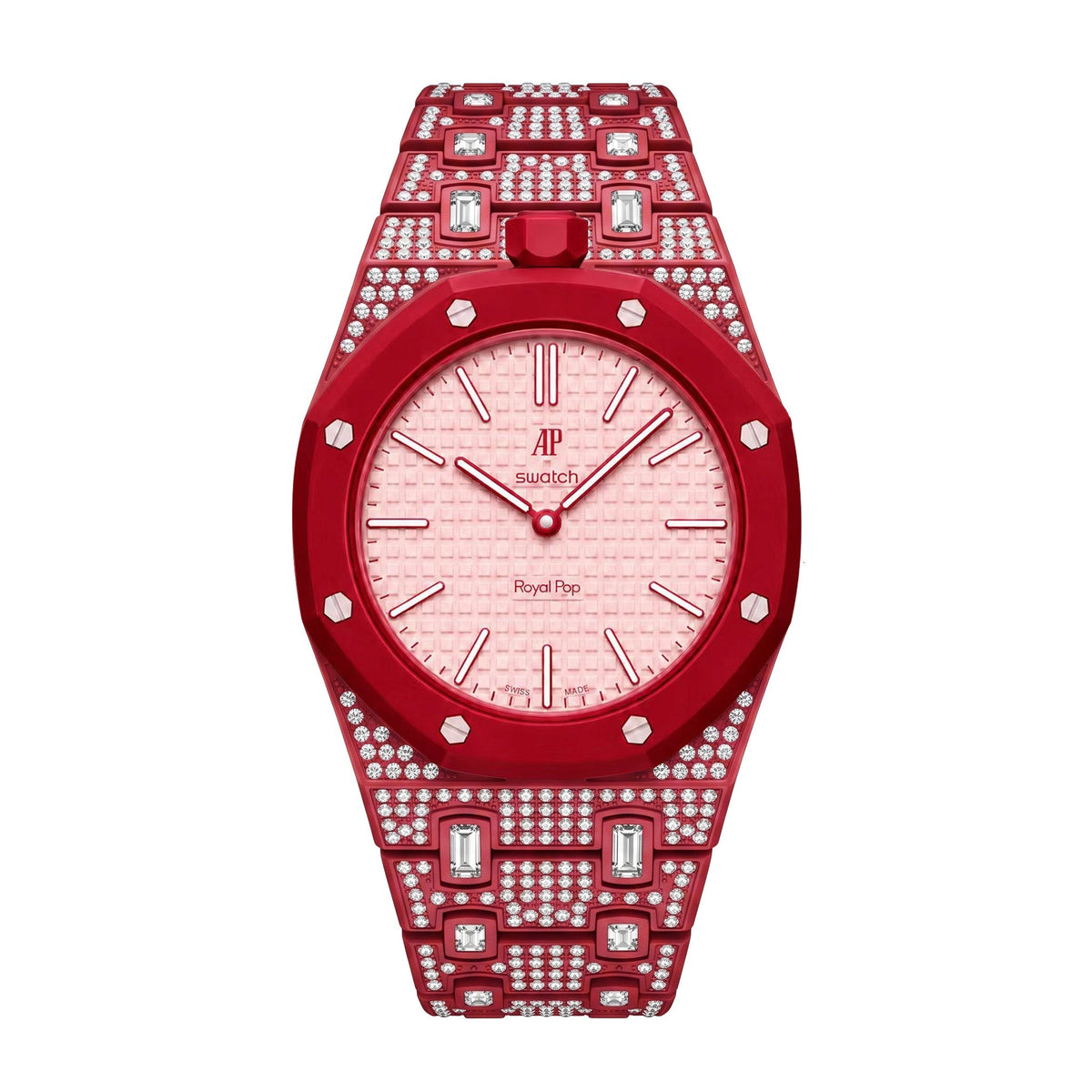 Royal Oak Pop Exclusif Boîtier en Biocéramique & Bracelet en Biocéramique Entièrement Diamanté