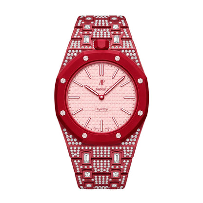 Royal Oak Pop Exclusif Boîtier en Biocéramique & Bracelet en Biocéramique Entièrement Diamanté