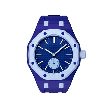 Bracelet en silicone bleu foncé et bleu clair exclusif Oak Pop