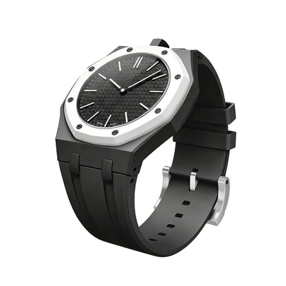 Oak Pop Exklusives schwarzes Silikonarmband