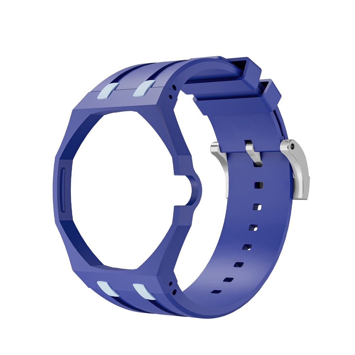 Bracelet en silicone bleu foncé et bleu clair exclusif Oak Pop