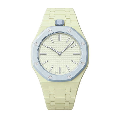 Cinturino in bioceramica giallo cremoso esclusivo Oak Pop