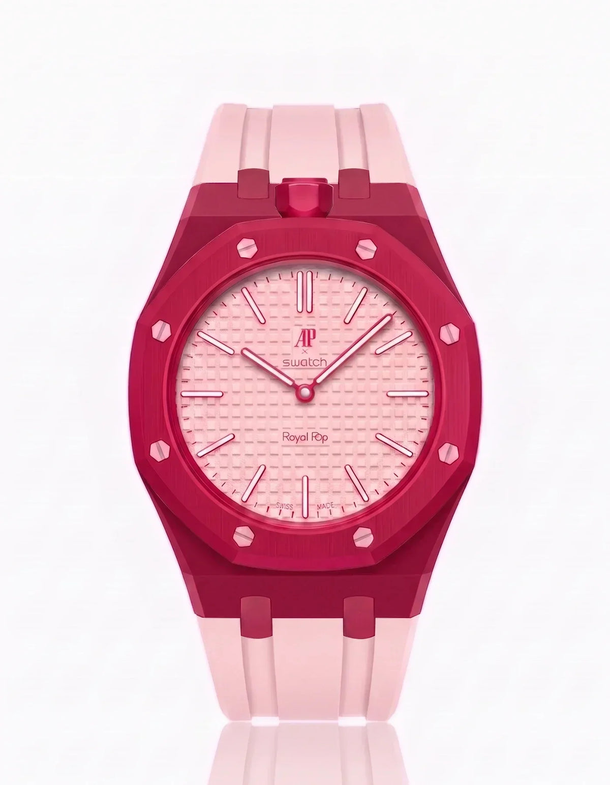 Silikonarmband & Gehäuse Royal Pop Otto Rosso (Farben anpassbar)