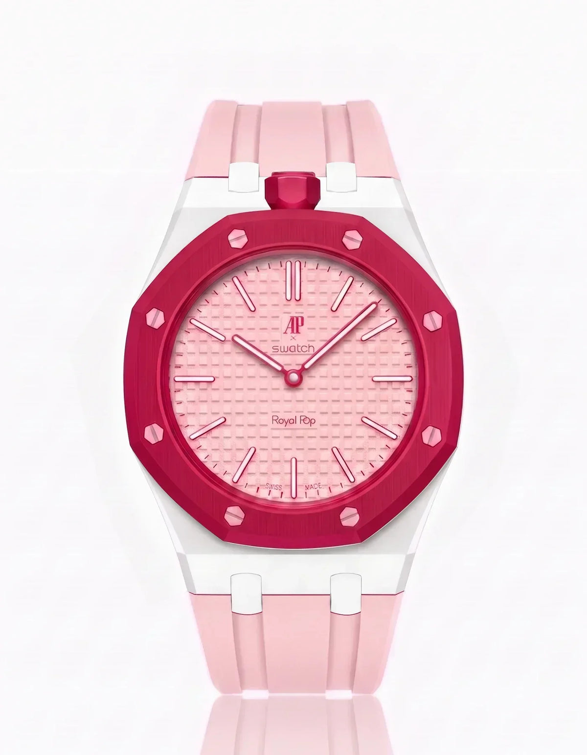Silikonarmband & Gehäuse Royal Pop Otto Rosso (Farben anpassbar)