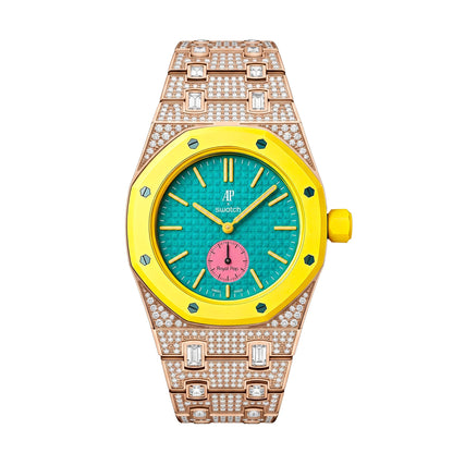 Royal Oak Pop Exclusif Boîtier en Biocéramique & Bracelet en Biocéramique Entièrement Diamanté