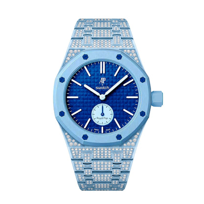 Royal Oak Pop Exclusif Boîtier en Biocéramique & Bracelet en Biocéramique Entièrement Diamanté