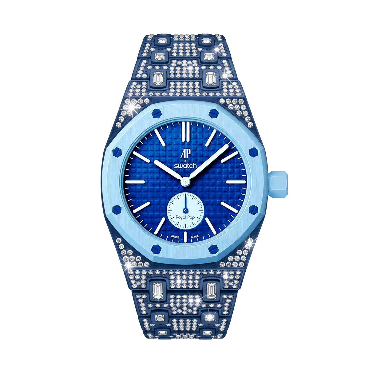 Royal Oak Pop Exclusif Boîtier en Biocéramique & Bracelet en Biocéramique Entièrement Diamanté