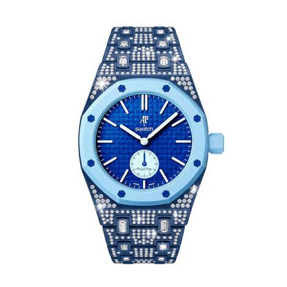 Royal Oak Pop Exclusif Boîtier en Biocéramique & Bracelet en Biocéramique Entièrement Diamanté