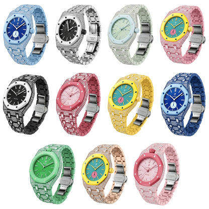 Royal Oak Pop Exclusif Boîtier en Biocéramique & Bracelet en Biocéramique Entièrement Diamanté