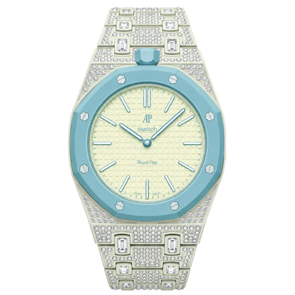 Royal Oak Pop Exclusif Boîtier en Biocéramique & Bracelet en Biocéramique Entièrement Diamanté